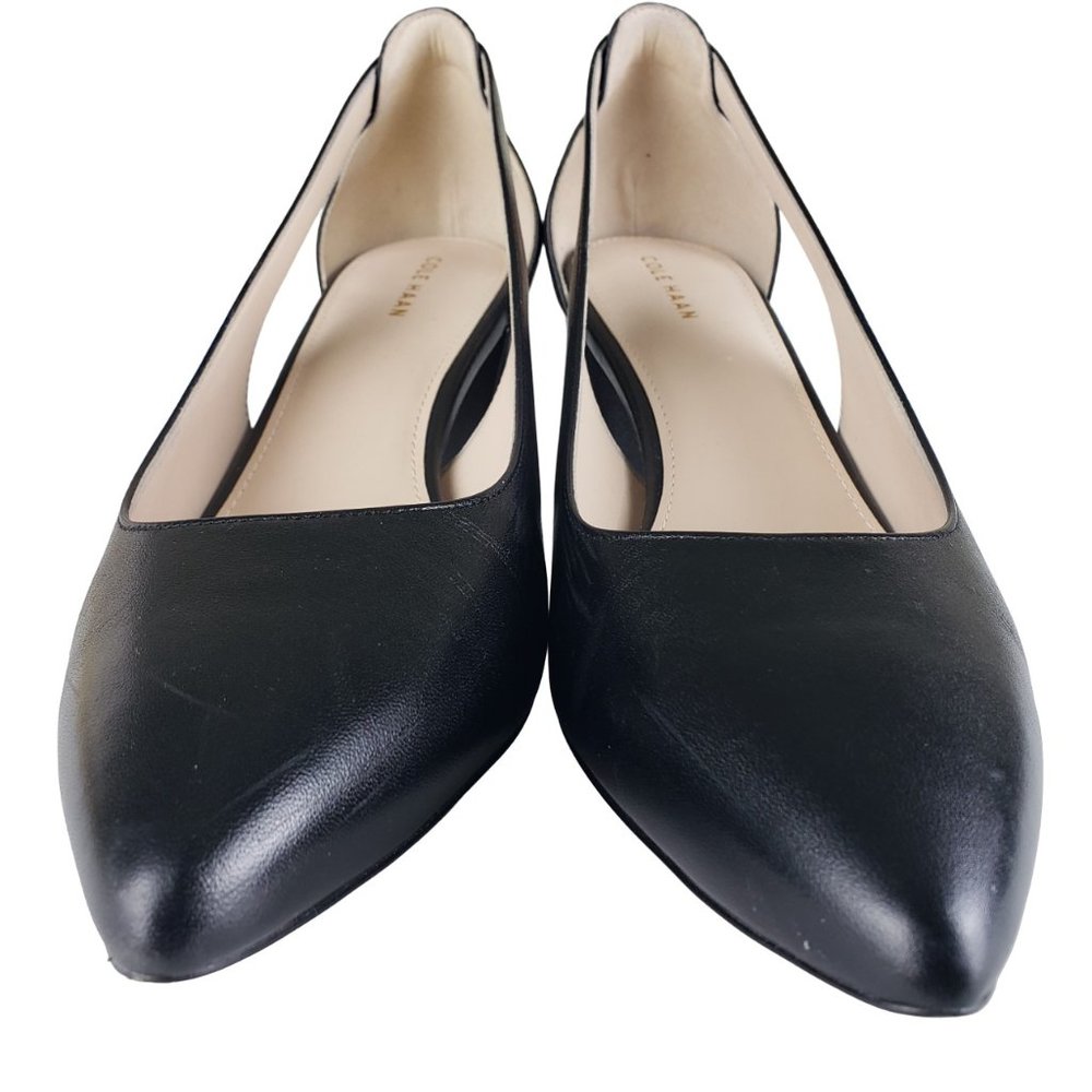Cole Haan Emilee Black Leather Cutout Pump 9B Excellent Condition - Picture 5 of 16